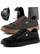 (COMPRE 1 LEVE 2 + BRINDES) Sapatênis Masculino Em Couro Premium